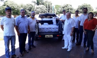 Rotary Club e Usina Agro energética de Fátima do Sul doam 300 litros de álcool 70% ao Hospital de Itaporã