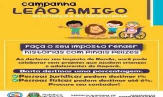 CMDCA e Assistência Social de Itaporã lançam campanha Leão amigo da Criança e Adolescente 2022