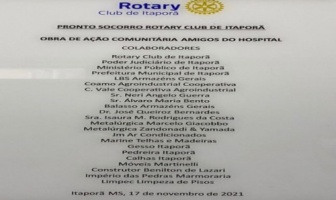 Prefeito Marcos Pacco representantes do Judiciário, Ministério Público e Rotary Clube inauguram o Novo Pronto Socorro do Hospital de Itaporã