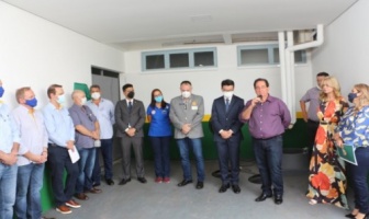 Prefeito Marcos Pacco e autoridades inauguram o Novo Pronto Socorro do Hospital de Itaporã.