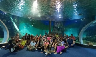 Alunos da Rede Municipal de Ensino de Itaporã visitam o aquário Bioparque Pantanal