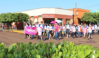 Saúde de Itaporã através do NASF realiza Caminhada “Vilma Casadia” abrindo o Outubro Rosa