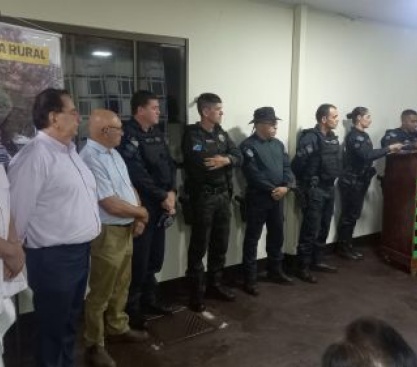 Prefeito Marcos Pacco participa de evento da Polícia Militar no Sindicato Rural