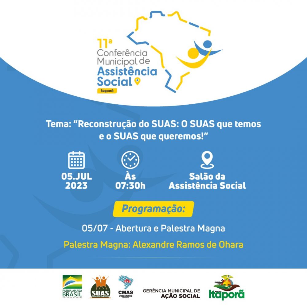 Itaporã Sediará A 11ª Conferência Municipal De Assistência Social