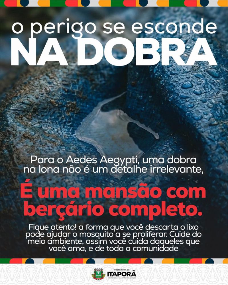 O perigo mora nos detalhes: pequenos descuidos estão alimentando a dengue em Itaporã